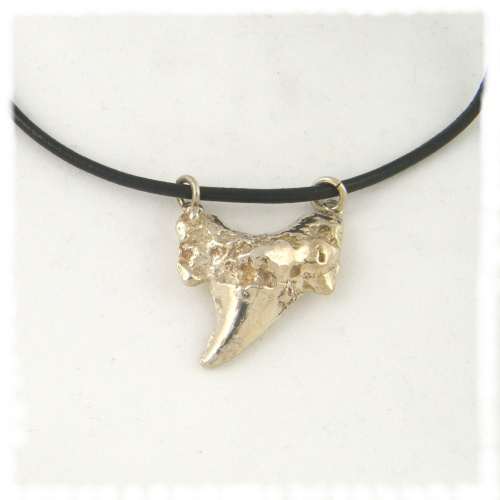 Small silver shark's tooth pendant